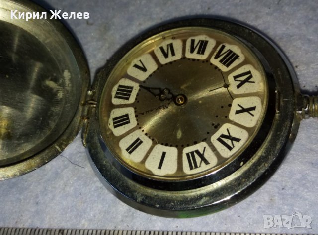 МОЛНИЯ Стар Мех. РУСКИ ДЖОБЕН ЧАСОВНИК МЪЛНИЯ СССР с ОРНАМЕНТИРАНИ КАПАЦИ и РИМСКИ ЦИФЕРБЛАТ 17192, снимка 8 - Антикварни и старинни предмети - 42136539