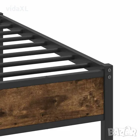 vidaXL Рамка за легло без матрак опушен дъб 183x203 см инженерно дърво, снимка 10 - Спални и легла - 56147480