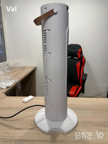 Вентилаторна печка 2-в-1 с керамичен нагревател, осцилация 60°, дистанционно и LED дисплей, снимка 12 - Отоплителни печки - 53689838