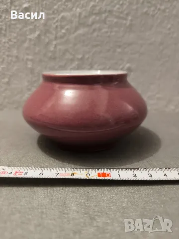 Малка ваза керамика от фонда на СБХ, снимка 4 - Вази - 48858586