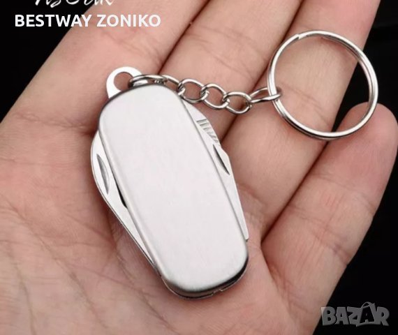    Миниатюрен джобен нож с ключодържател за оцеляване.      Multifunctional   survivol  keychain
