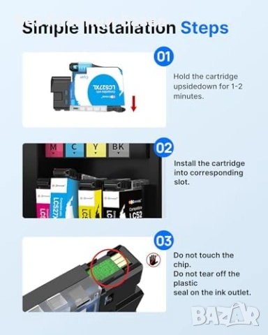 Нови LC527XL мастилени касети за Brother MFC-J4350DW/J4550DW 4 броя, снимка 7 - Други - 53518022