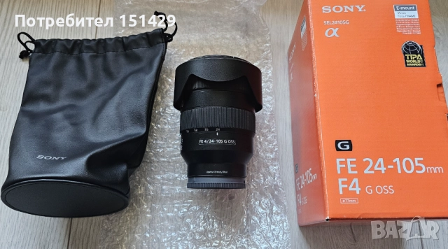 SONY FE 24-105mm f/4 G OSS - Професионален обектив Сони като нов!