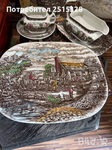красив английски порцеланов сервиз 23 части The Poste House, снимка 2 - Антикварни и старинни предмети - 52049426