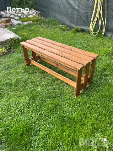 Градинска пейка изцяло от дърво, снимка 3 - Градински мебели, декорация  - 49931734