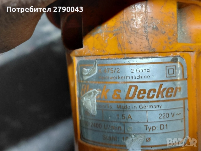 бормашина BLACK AND DECKER , снимка 3 - Бормашини - 52685052