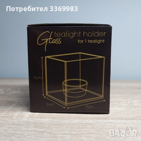 Свещник с илюзия и бляскав огледален фене, снимка 2 - Декорация за дома - 52182328