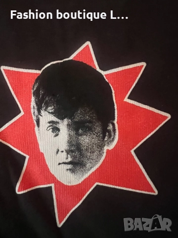 Sex education черна дамска тениска 100% памук S размер на марката Reserved с гумирана щампа 🖤, снимка 9 - Тениски - 52210771