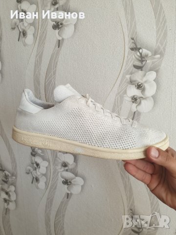 маратонки  ADIDAS ORIGINALS STAN SMITH PRIMEKNIT "TRIPLE WHITE" номер 42.5-43 1/3, снимка 8 - Маратонки - 41376844