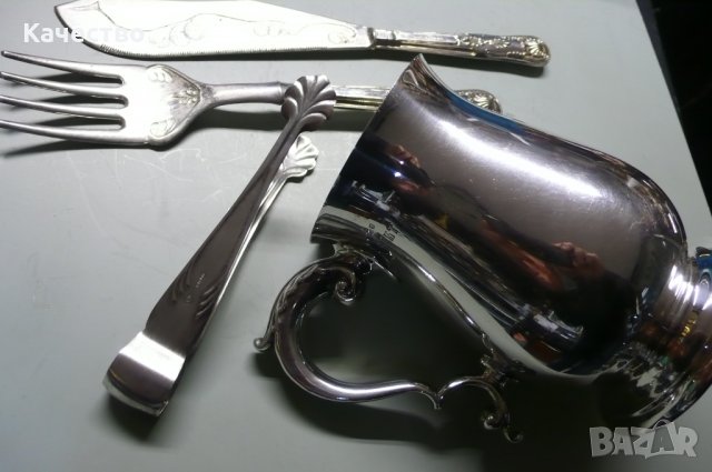 Посребрен комплект , снимка 3 - Антикварни и старинни предмети - 35757889