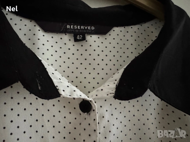 Риза Reserved полиестерна коприна- L, снимка 3 - Ризи - 49635846