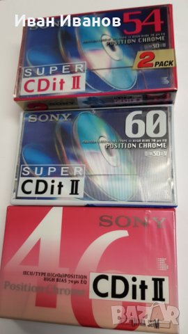 SONY Super CDitII аудиокасети хром, снимка 1 - Аудио касети - 44421932