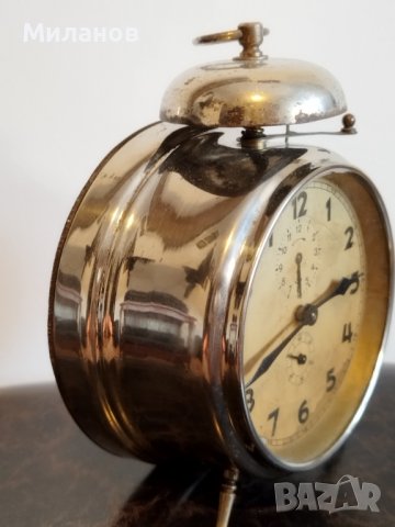 Стар механичен будилник, настолен часовник, снимка 5 - Колекции - 41510017
