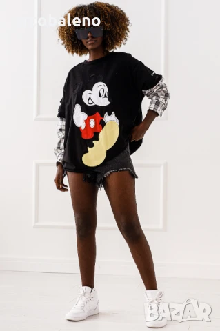 Дамска блуза с дълги ръкави Mickey, 4цвята , снимка 6 - Блузи с дълъг ръкав и пуловери - 50490894