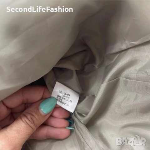 Дамско сако Calvin Klein блейзър ленен сив с колан и дълъг ръкав , снимка 10 - Сака - 52263107