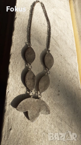 Уникален възрожденски сребърен накит гердан колие огърлица, снимка 3 - Антикварни и старинни предмети - 53417908