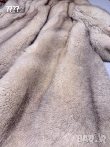 Дълго кожено палто от естествена кожа от лисица, снимка 7 - Палта, манта - 53576397