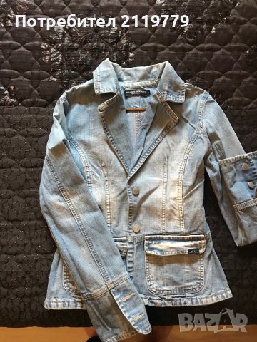 Дамско дънково сако, снимка 4 - Сака - 41024990