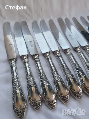 Комплект посребрени ножове, снимка 2 - Антикварни и старинни предмети - 47857195