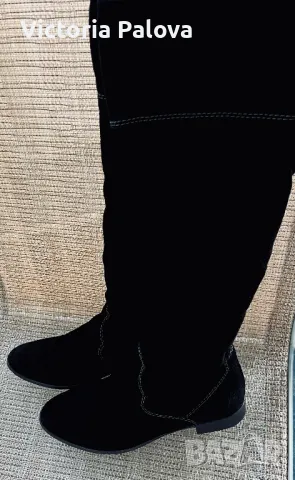 Красиви велурени ботуши  TAMARIS Германия, снимка 10 - Дамски ботуши - 48801319