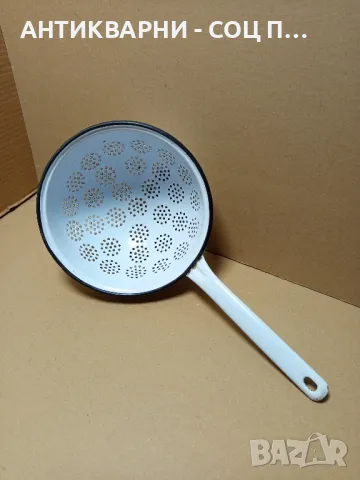 Соц Стар Емайлиран Гевгир., снимка 5 - Антикварни и старинни предмети - 49715589