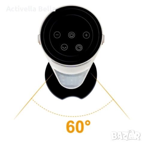 Вентилаторна печка 2-в-1 с керамичен нагревател, осцилация 60°, дистанционно и LED дисплей – 1500W, , снимка 7 - Отоплителни печки - 52604035