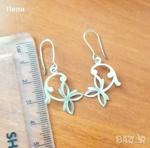 Сребърни обици, снимка 3 - Обеци - 51125241