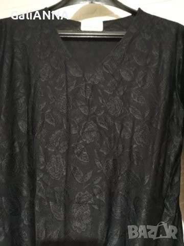 ЕЛЕГАНТНА ЧЕРНА БЛУЗА РАЗМЕР ДО XL , снимка 4 - Туники - 40692607