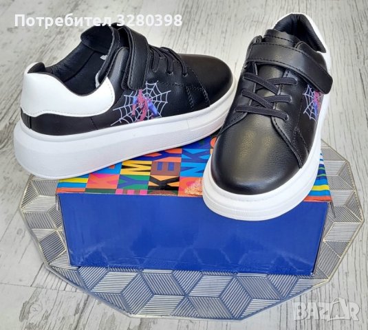 Промоция! -30% Детски кецове Спайдърмен от кожа, снимка 3 - Детски обувки - 44308700