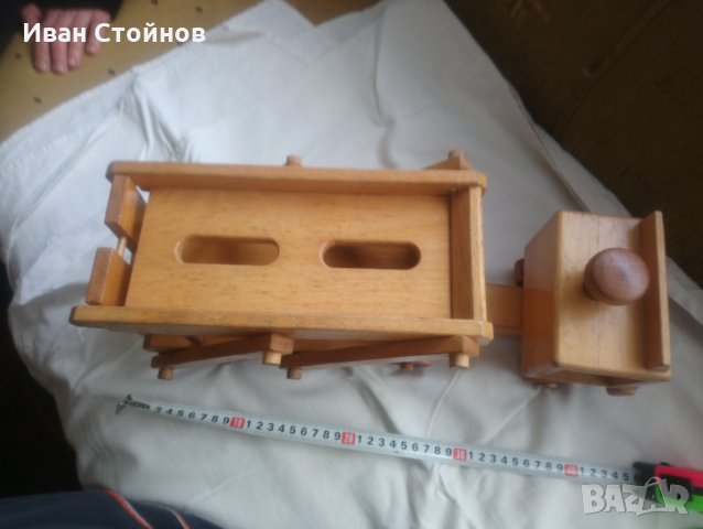 Дървена играчка камион Fagus автовоз, снимка 7 - Образователни игри - 35715645
