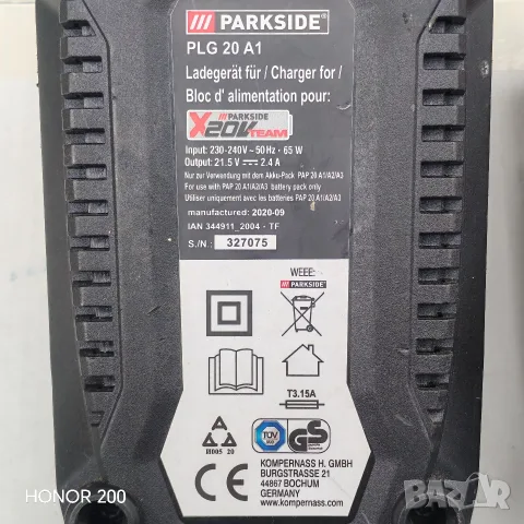 Зарядно и батерия PARKSIDE. , снимка 4 - Винтоверти - 56224372