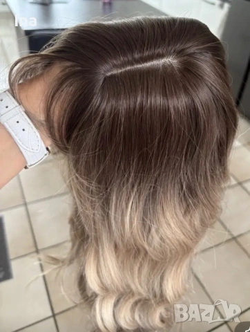 Руса перука омбре, снимка 5 - Аксесоари за коса - 53165085