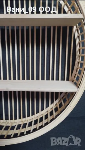 Кръгла бамбукова стенна етажерка , снимка 9 - Етажерки - 48152504