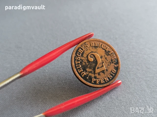 Райх монета - Германия - 2 пфенига | 1910г.; серия E