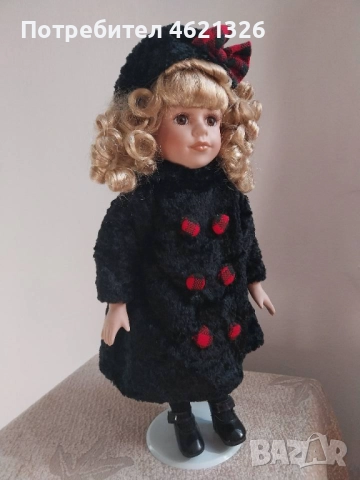 Винтидж порцеланова кукла зимна като ново от колекцията Collector's Choice, снимка 9 - Декорация за дома - 52155685