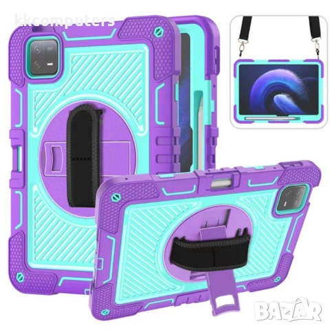 Xiaomi Pad 6 / Pad 6 Pro Kickstand Удароустойчив Калъф и Протектор, снимка 6 - Калъфи, кейсове - 53261663