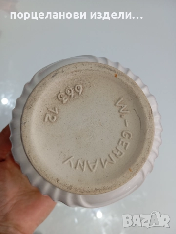 Порцеланова стара кашпа маркирана , снимка 14 - Декорация за дома - 52690478