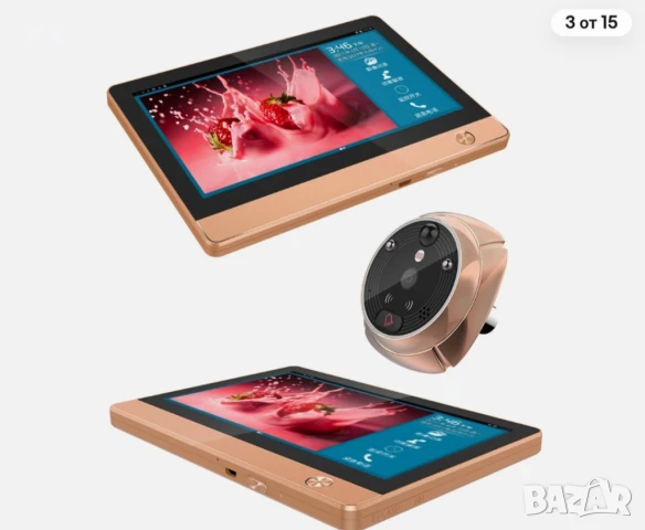 WLAN видеокамера за врата с 130° PIR сензор и 7" LCD, снимка 3 - Други - 50831364