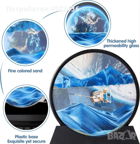 Художествената картина с движещ се пясък-Космос, снимка 2 - Декорация за дома - 50797841