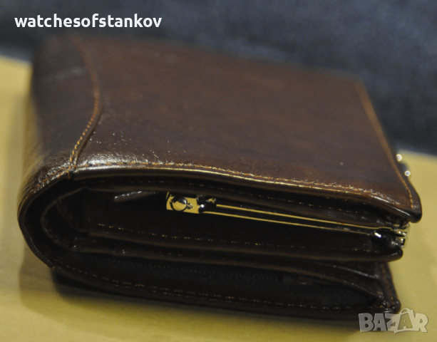"D Collection" Genuine High Quality Brown Leather Wallet, снимка 8 - Портфейли, портмонета - 44756944