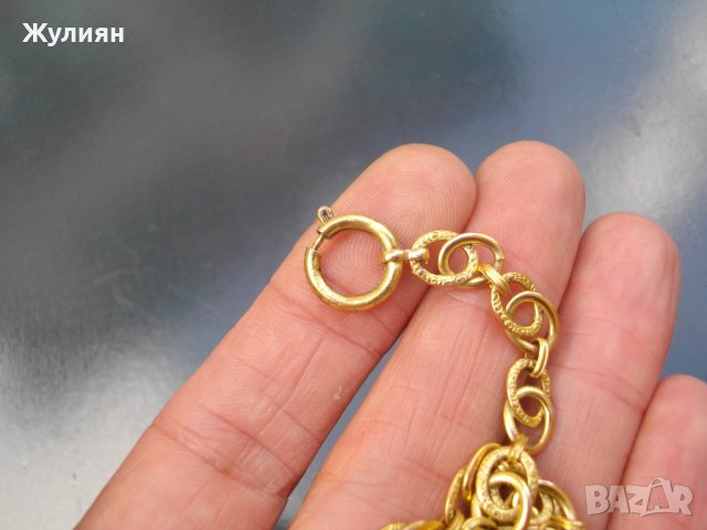 СТАР ПОЗЛАТЕН КЮСТЕК ЗА ДЖОБЕН ЧАСОВНИК, снимка 5 - Антикварни и старинни предмети - 41828924