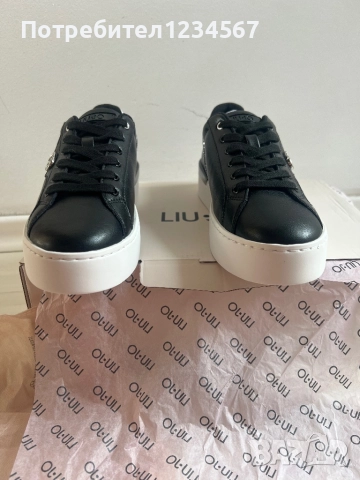 НОВИ маратонки LIU JO от естествена кожа с цирконии, снимка 11 - Маратонки - 51437858