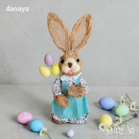 6491 Декоративна фигура Великденски заек, 34 см, снимка 2 - Декорация за дома - 53731656