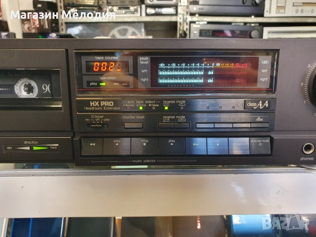 Касетен дек Technics RS-B608B В отлично техническо и визуално състояние., снимка 4 - Декове - 48205538