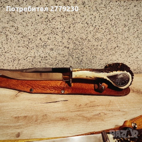 Нож Експонат от ЕКСПО 81, с Еделвайс , снимка 2 - Колекции - 50609521