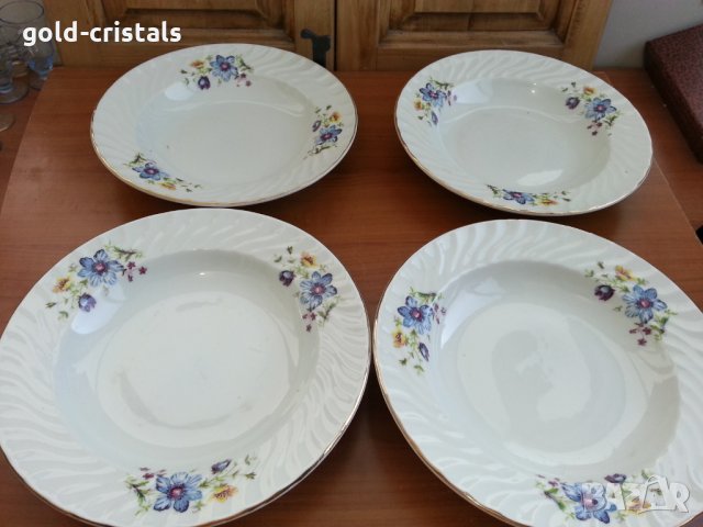 Стар български порцелан чинии дълбоки, снимка 3 - Антикварни и старинни предмети - 35849459