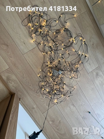 Декорация изкуствена зеленина, лампички