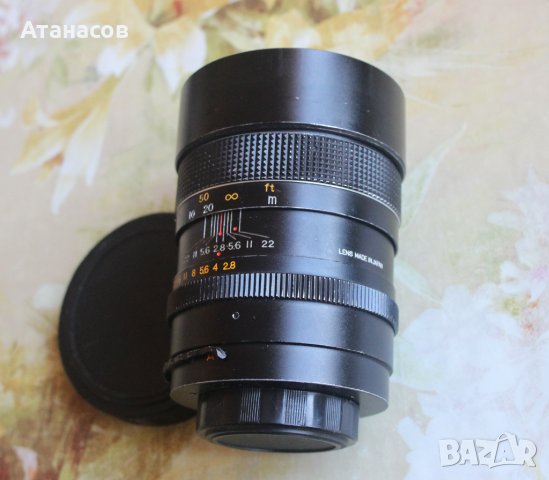 Hanimar Auto „S“ 135mm F2.8 на резба М42, снимка 4 - Обективи и филтри - 35794619