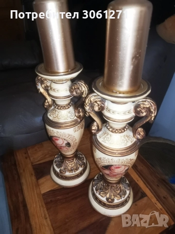 2 пъти комплект Свещник Clayre & Eef. Статуетки изкуство 