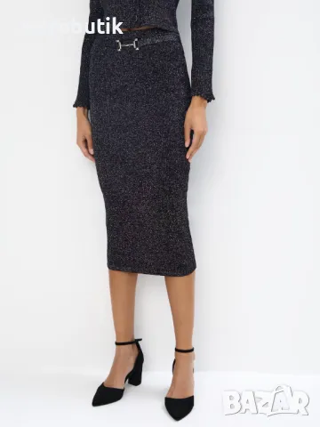 Пола с метален ефект, снимка 2 - Поли - 49667275